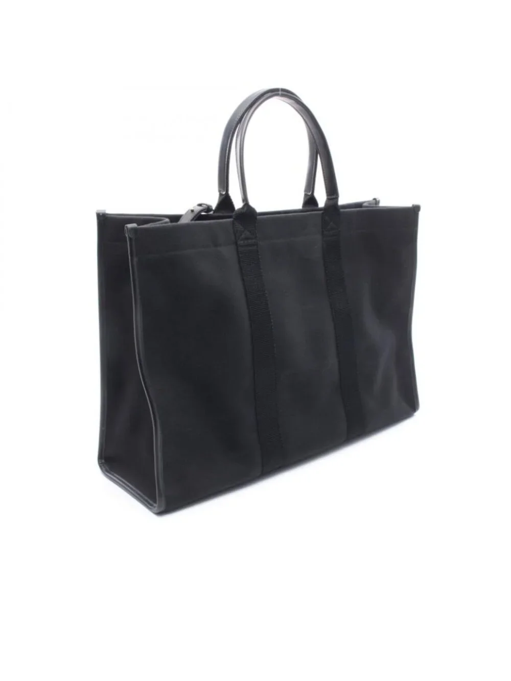 Balenciaga Tote Large 2-Way Black Canvas Leather
